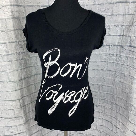 Apt 9 crewneck print shirt black women size XS - Picture 1 of 9